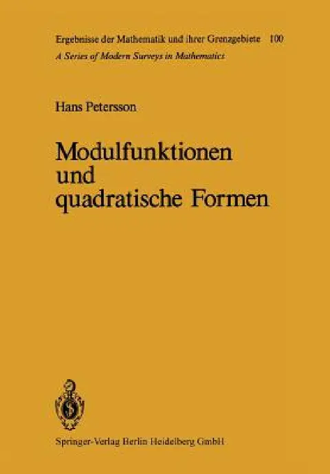 Cover of Modulfunktionen Und Quadratische Formen