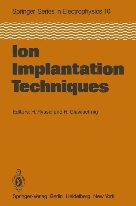 Cover of Ion Implantation Techniques