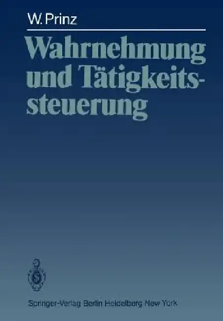 Cover of Wahrnehmung Und Tätigkeitssteuerung