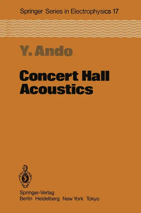 Cover of Concert Hall Acoustics