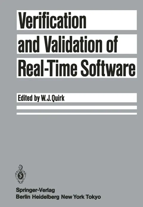 Cover of Verification and Validation of Real-Time Software