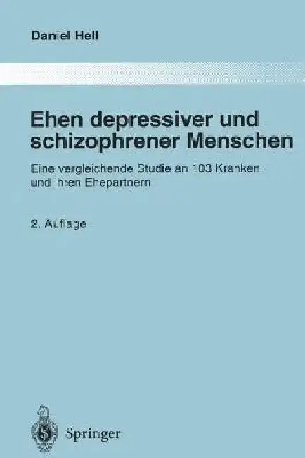 Cover of Ehen Depressiver Und Schizophrener Menschen