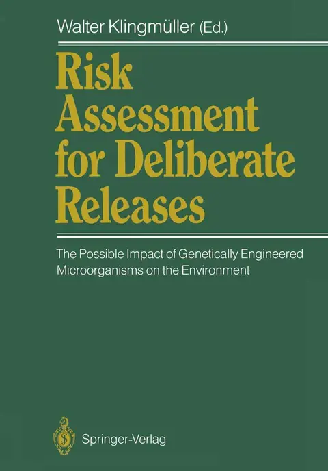 Cover of Risk Assessment for Deliberate Releases