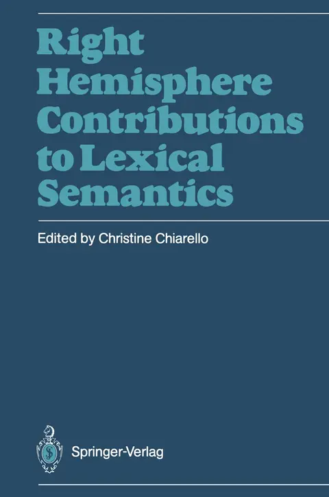 Cover of Right Hemisphere Contributions to Lexical Semantics