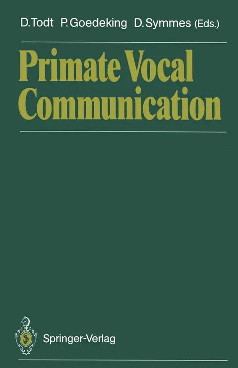 Cover of Primate Vocal Communication