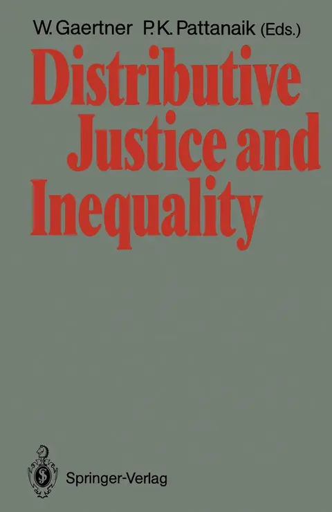 Cover of Distributive Justice and Inequality