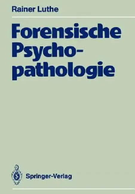 Cover of Forensische Psychopathologie