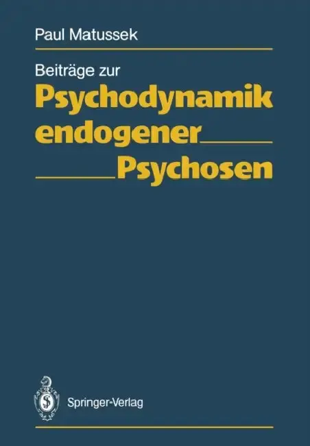 Cover of Beiträge Zur Psychodynamik Endogener Psychosen