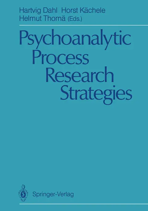 Cover of Psychoanalytic Process Research Strategies