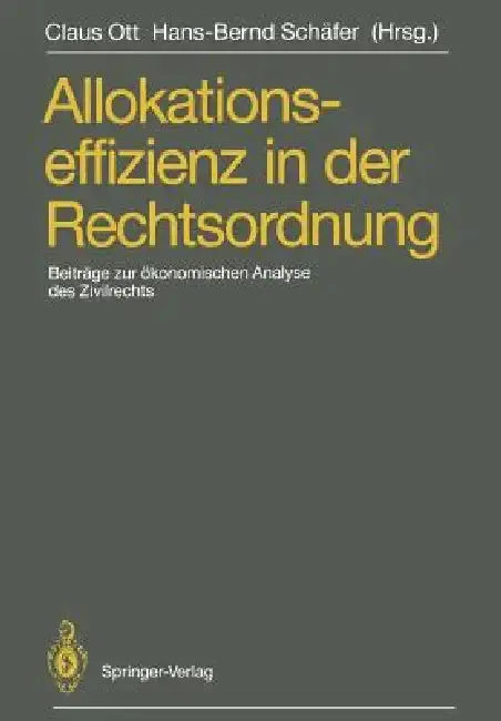 Cover of Allokationseffizienz in Der Rechtsordnung