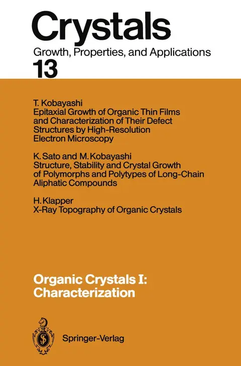 Cover of Organic Crystals I
