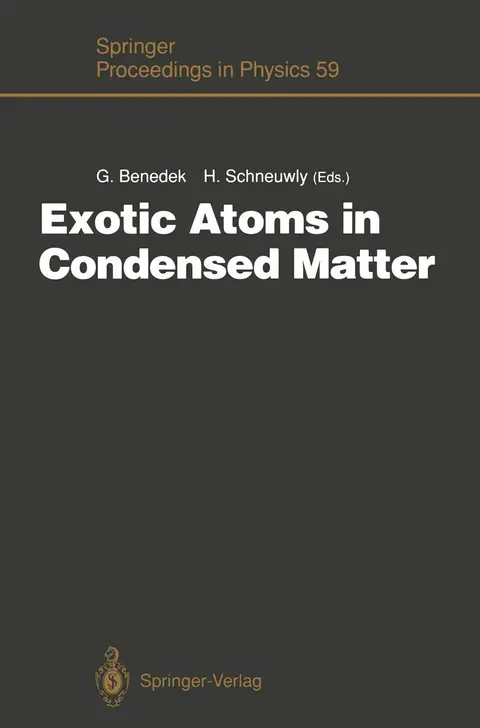 Cover of Exotic Atoms in Condensed Matter