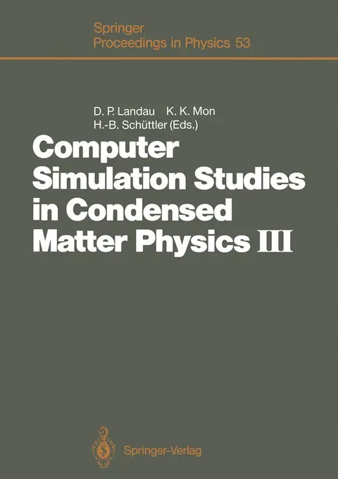 Cover of Computer Simulation Studies in Condensed Matter Physics III