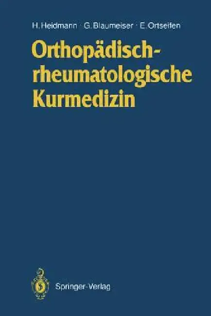 Cover of Orthopädischrheumatologische Kurmedizin