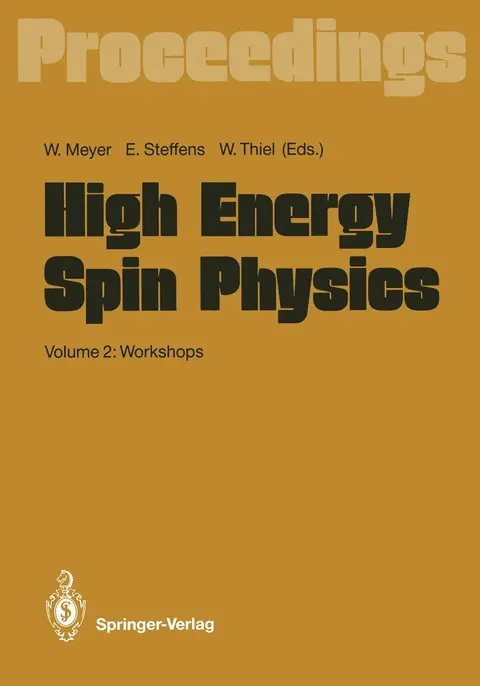 Cover of High Energy Spin Physics