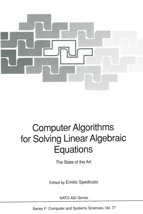 Cover of Computer Algorithms for Solving Linear Algebraic Equations