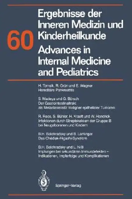 Cover of Ergebnisse Der Inneren Medizin Und Kinderheilkunde/Advances in Internal Medicine and Pediatrics