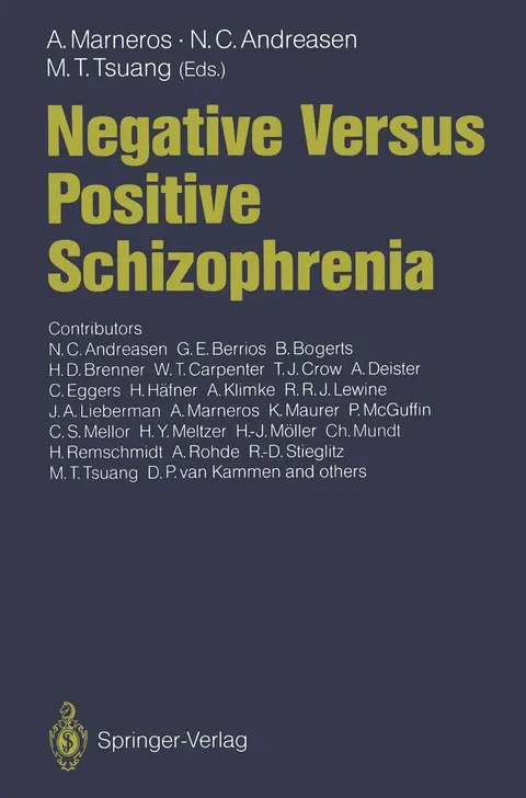 Cover of Negative Versus Positive Schizophrenia