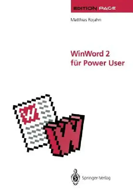 Cover of Winword 2 Für Power User