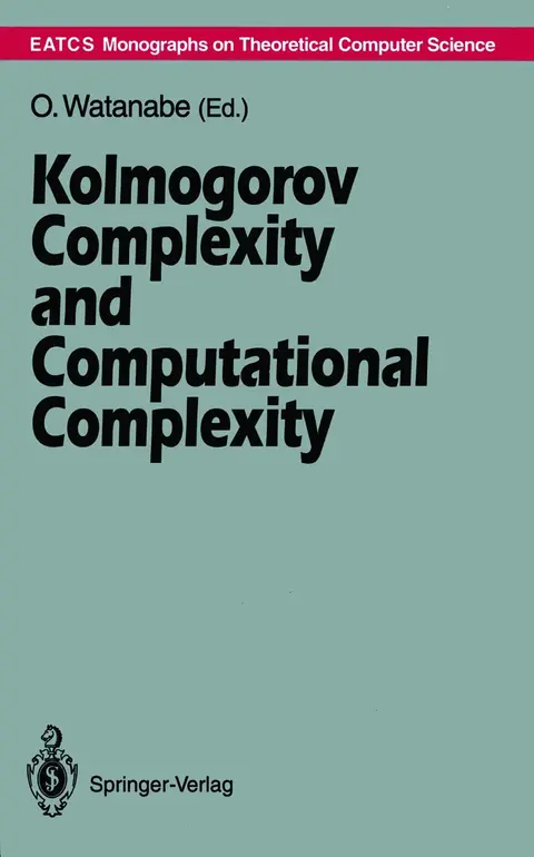 Cover of Kolmogorov Complexity and Computational Complexity