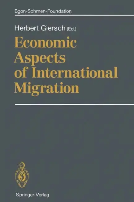 Cover of Economic Aspects of International Migration