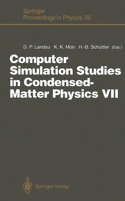 Cover of Computer Simulation Studies in Condensed-matter Physics VII