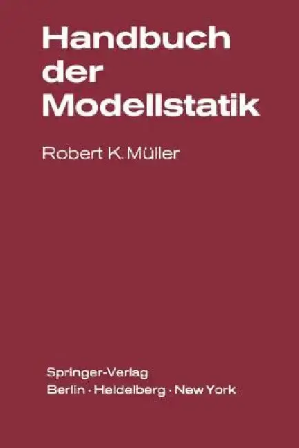 Cover of Handbuch Der Modellstatik