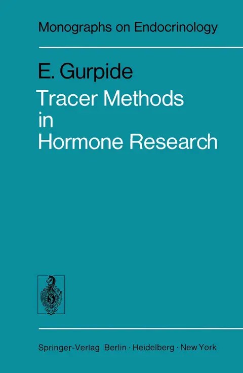 Cover of Tracer Methods in Hormone Research