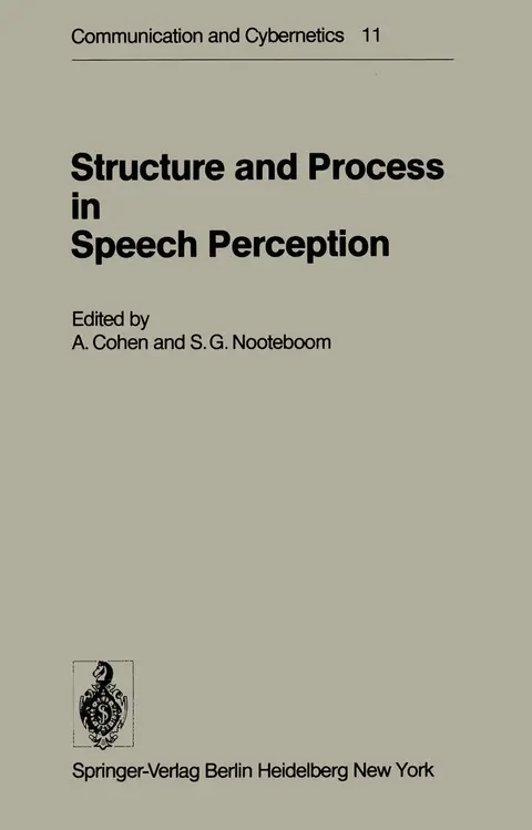 Cover of Structure and Process in Speech Perception