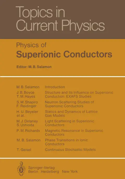 Cover of Physics of Superionic Conductors