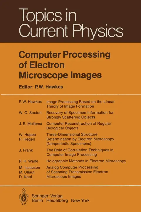 Cover of Computer Processing of Electron Microscope Images