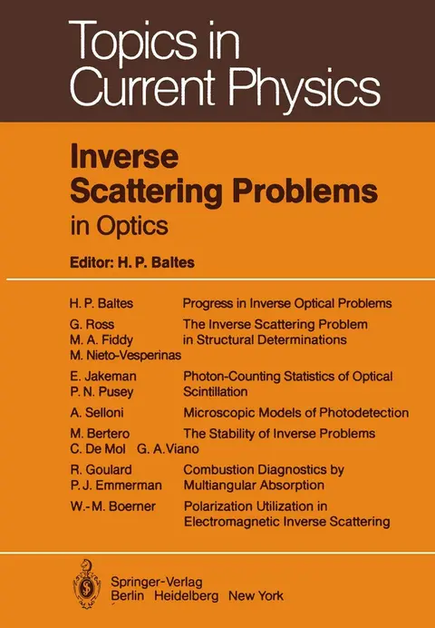 Cover of Inverse Scattering Problems in Optics