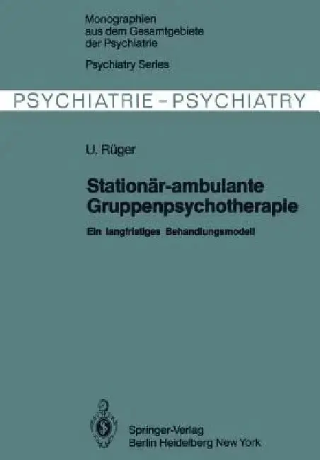 Cover of Stationär-Ambulante Gruppenpsychotherapie