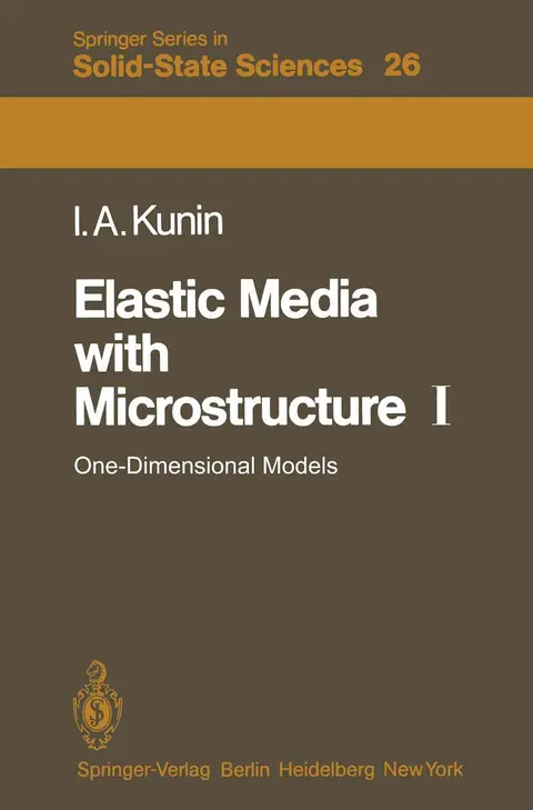 Cover of Elastic Media with Microstructure I