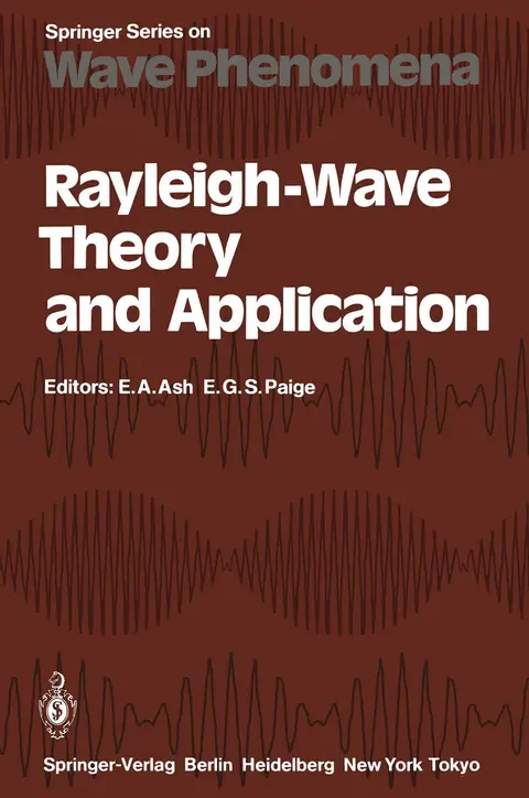 Cover of Rayleigh-Wave Theory and Application