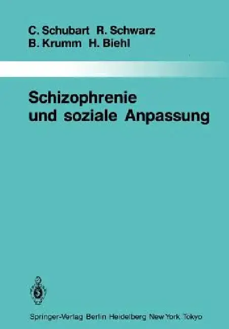 Cover of Schizophrenie Und Soziale Anpassung