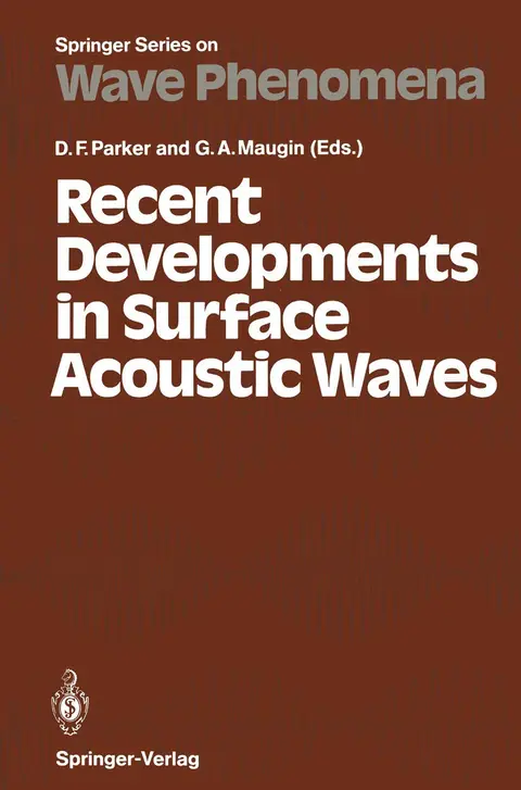 Cover of Recent Developments in Surface Acoustic Waves