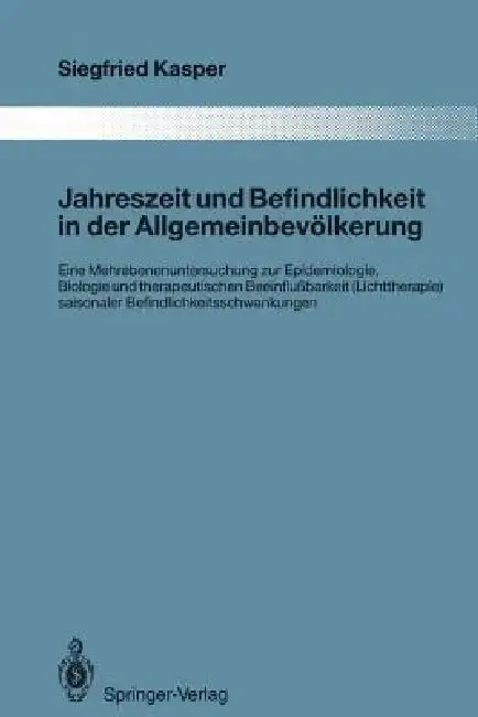 Cover of Jahreszeit Und Befindlichkeit in Der Allgemeinbevölkerung