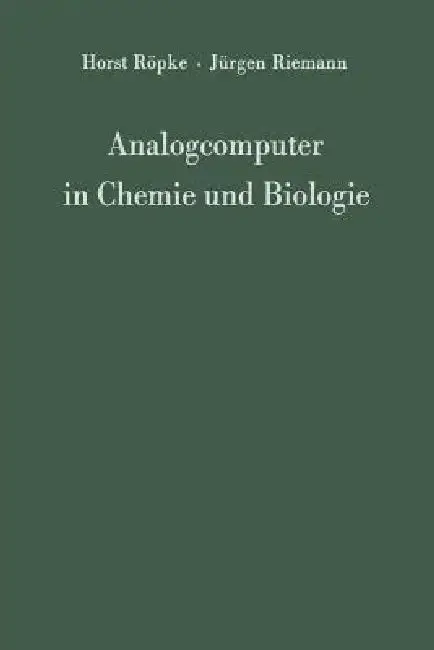 Cover of Analogcomputer in Chemie Und Biologie