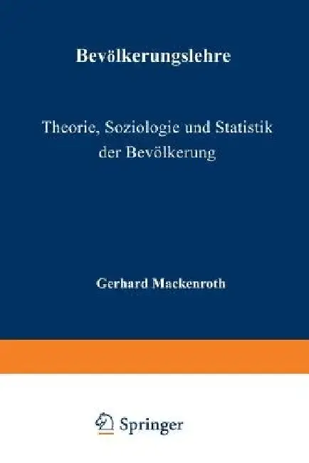Cover of Bevölkerungslehre