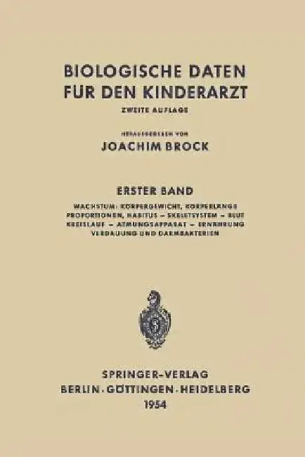 Cover of Biologische Daten Für Den Kinderarzt