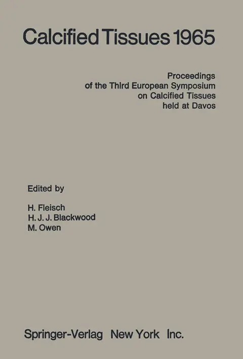 Cover of Calcified Tissues 1965