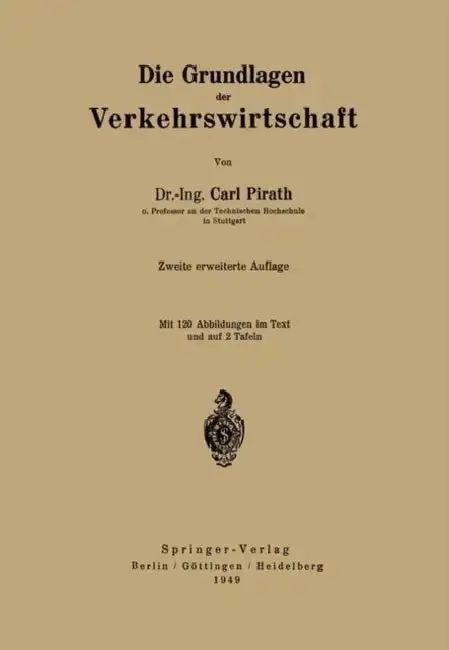 Cover of Die Grundlagen Der Verkehrswirtschaft
