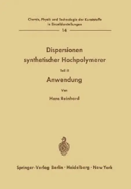 Cover of Dispersionen Synthetischer Hochpolymerer
