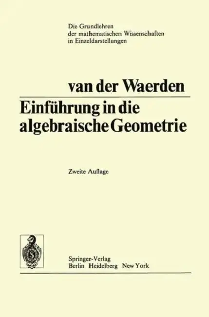 Cover of Einführung in Die Algebraische Geometrie