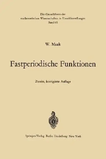 Cover of Fastperiodische Funktionen