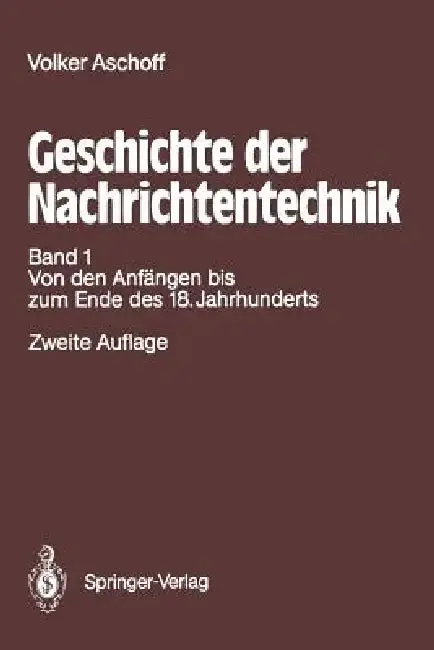 Cover of Geschichte Der Nachrichtentechnik