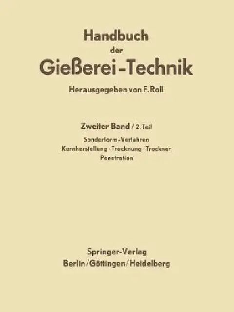Cover of Handbuch Der Gießerei-Technik