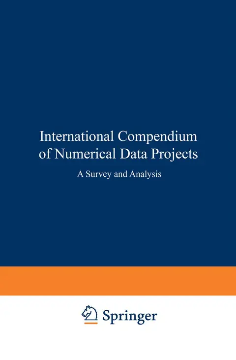 Cover of International Compendium of Numerical Data Projects