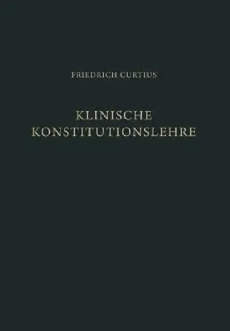 Cover of Klinische Konstitutionslehre
